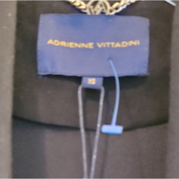 Adrianne Vittadini NWT Black Faux suede Draped open front blazer Jacket Sz XS - Picture 7 of 10